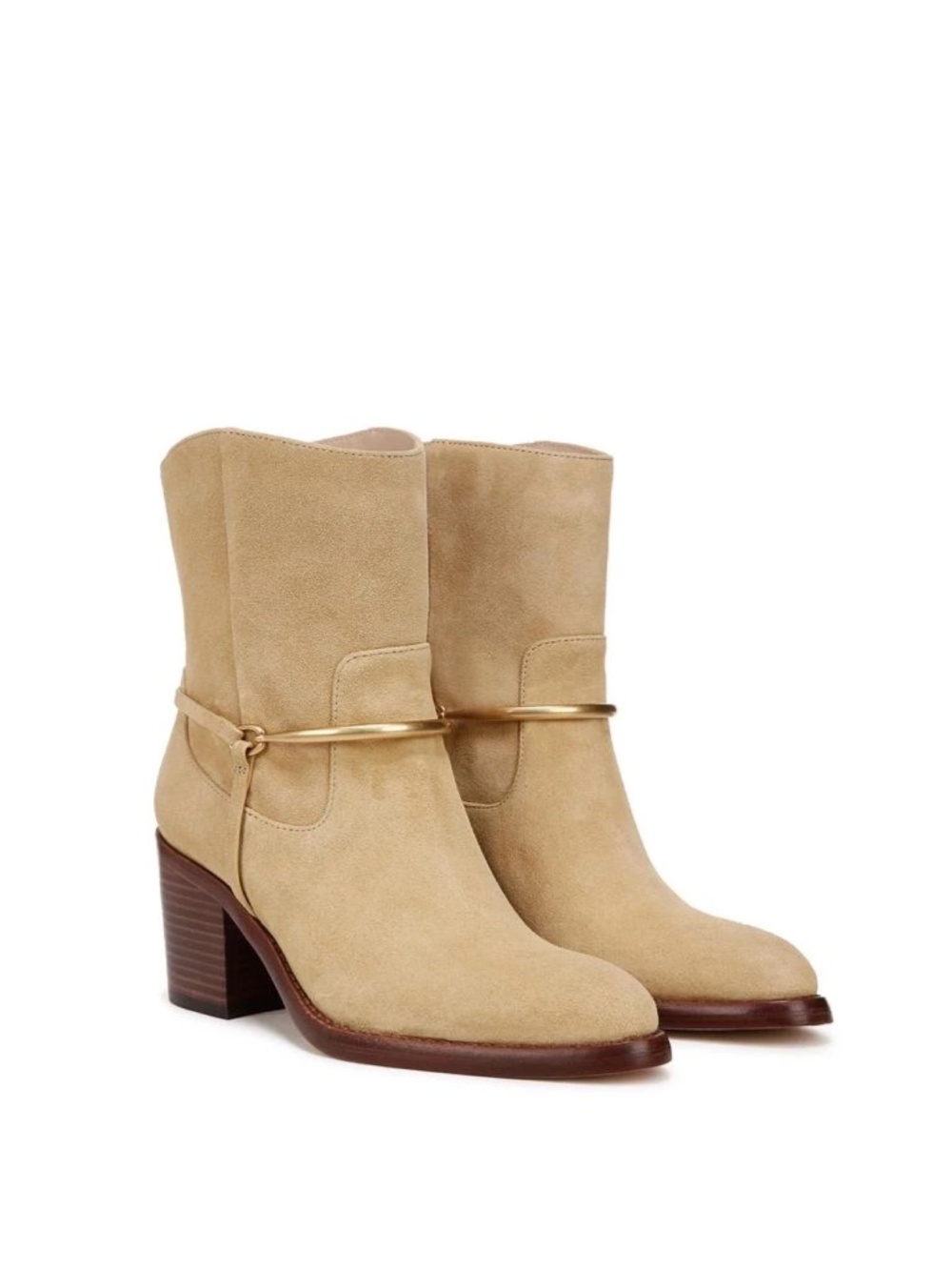 New Veronica Beard Camden Suede Bootie In Desert Sz 11